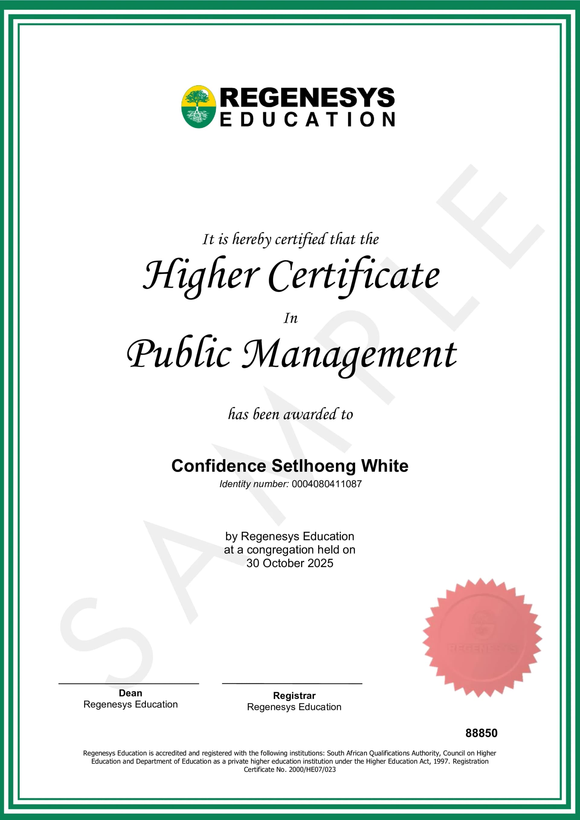 Certificate