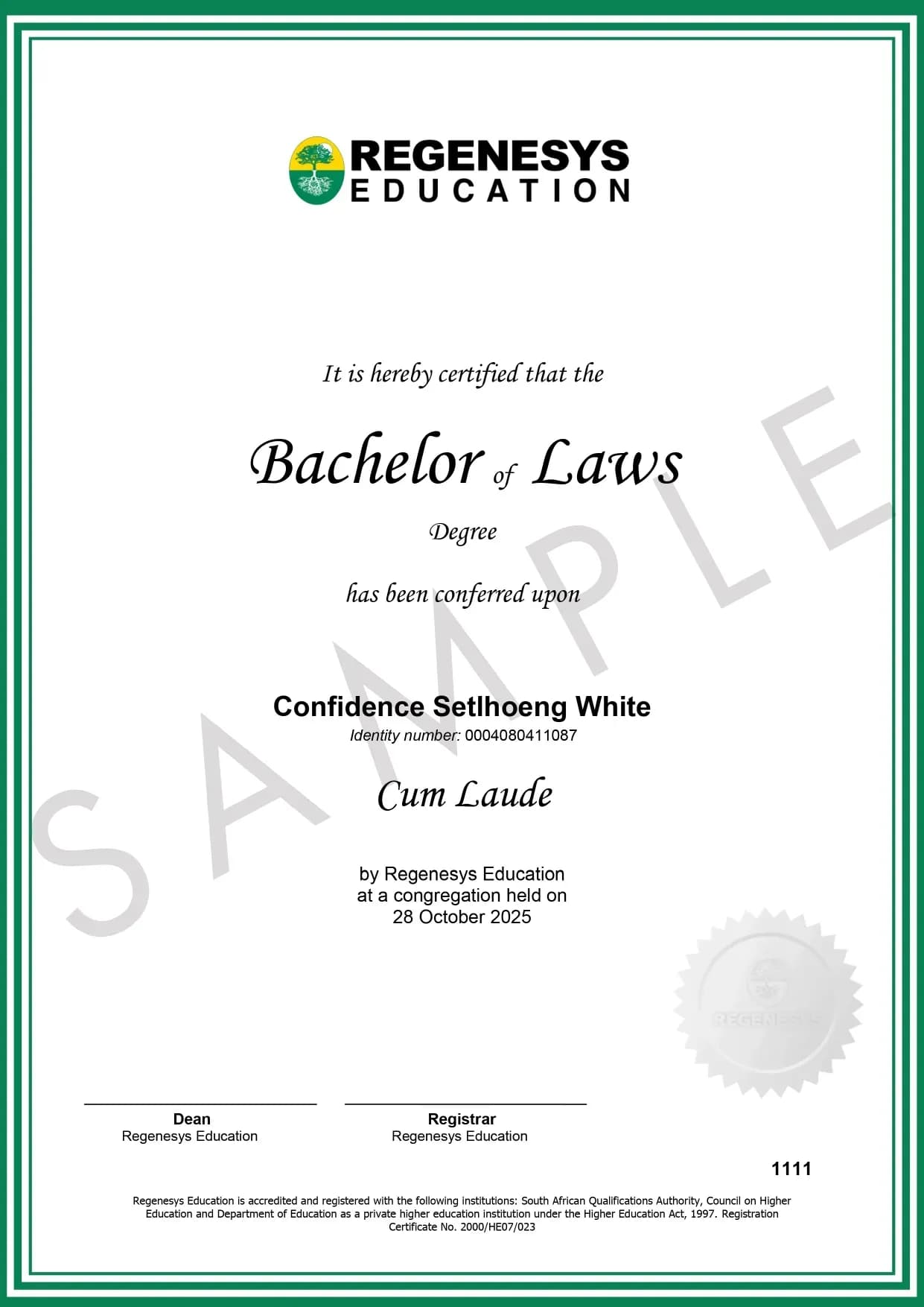 Certificate