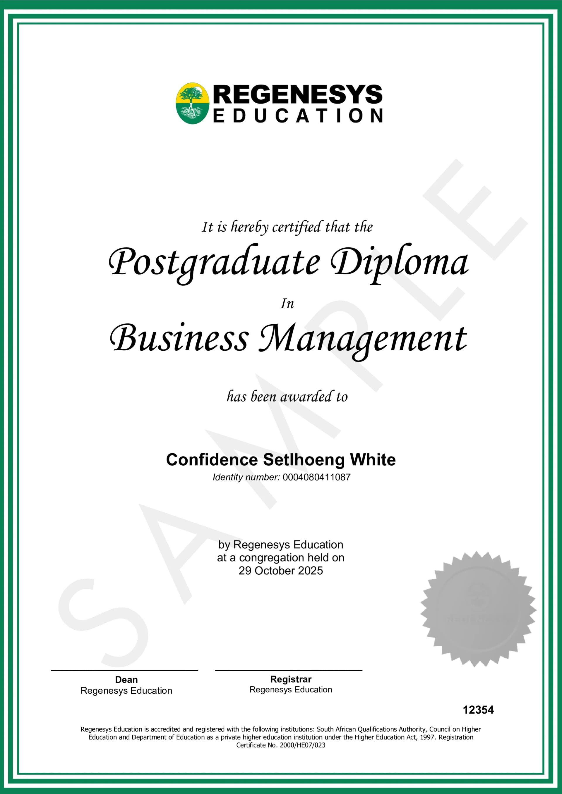 Certificate