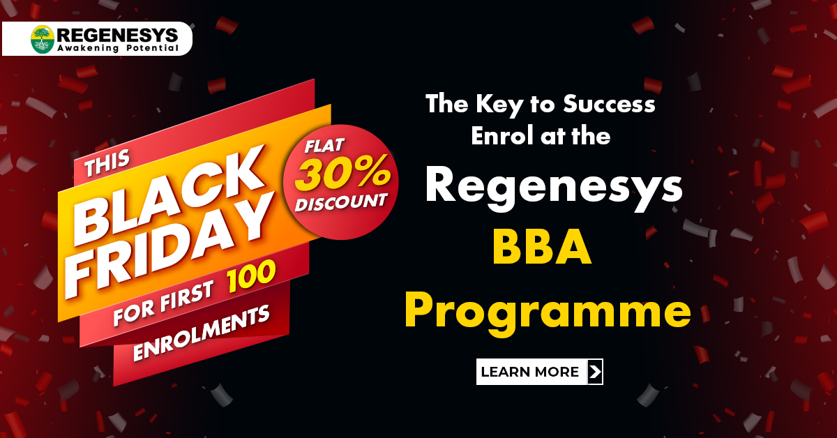 Flat 30% Discount on the BBA Programme at Regenesys this Black Friday
