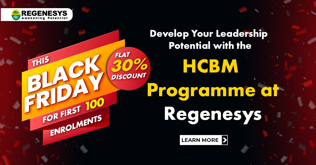 Black Friday Offer- Flat 30% Discount on Regenesys' HCBM Programme