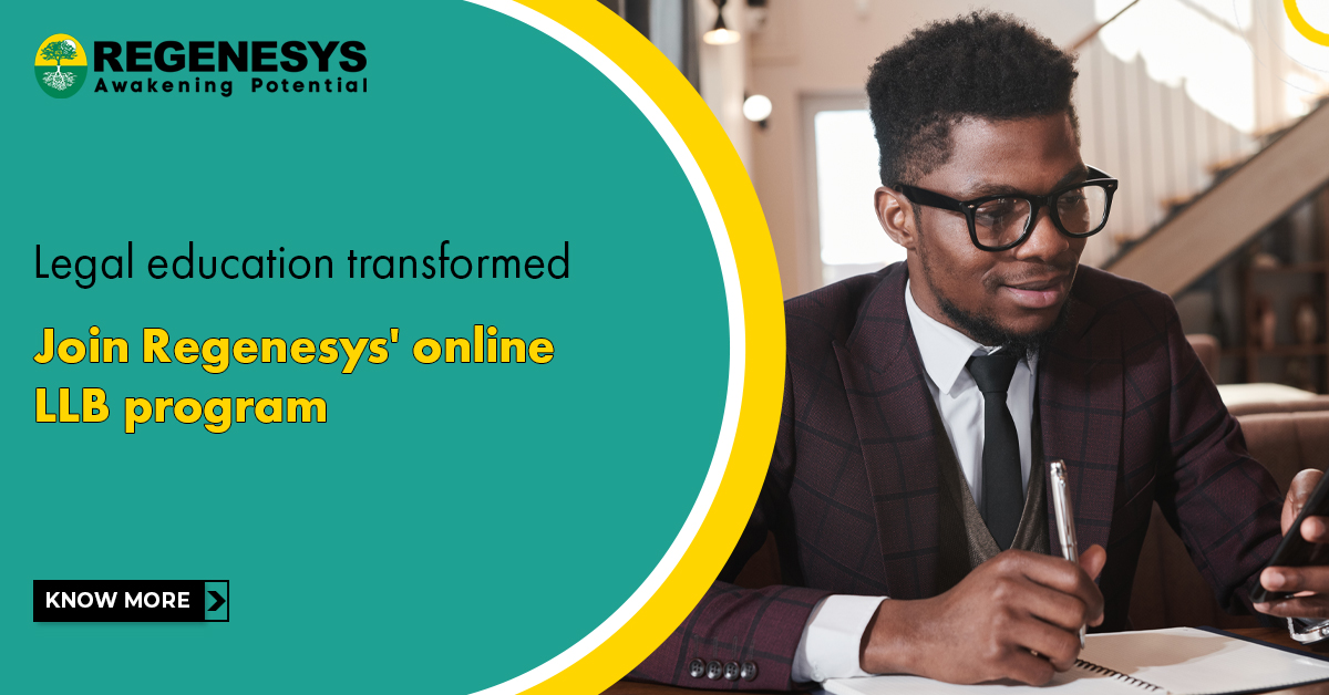Legal education transformed: Join Regenesys' online LLB program!
