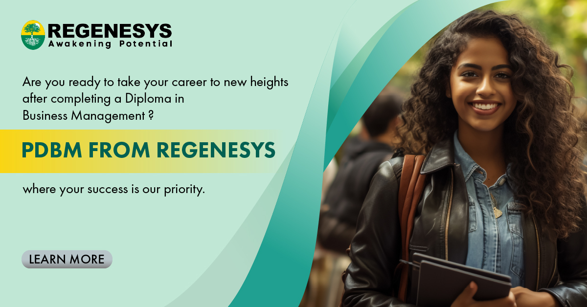 Are you ready to take your career to new heights after completing a Diploma in Business Management? It's time to consider the next step: a Postgraduate Diploma in Business Management from Regenesys Business School, where your success is our priority.