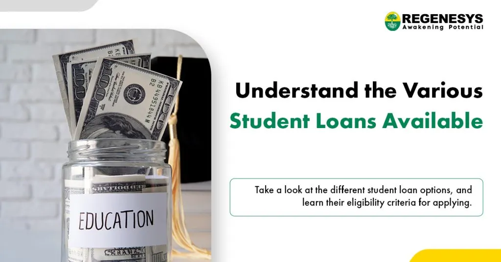 Understand the various student loans available 