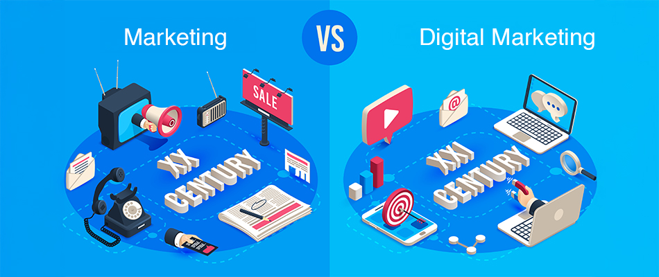Difference between Marketing and Digital Marketing