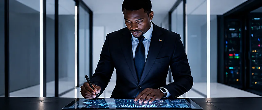 Public sector leader using digital technology for e-government transformation