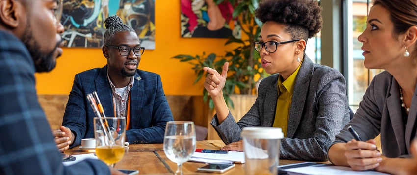 African business professionals developing leadership and management skills
