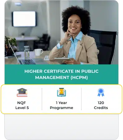 Higher Certificate in Public Management